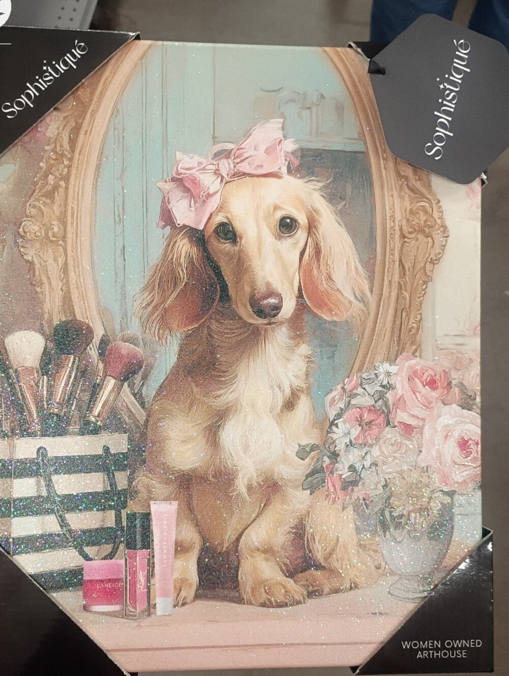 New Daschund Glam Canvas Wall Art